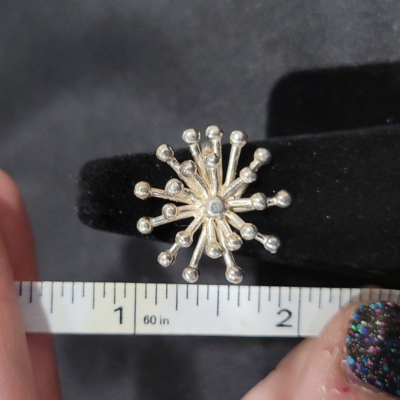 Starburst Sterling Silver Ring Sz 6 - Picture 6 of 6
